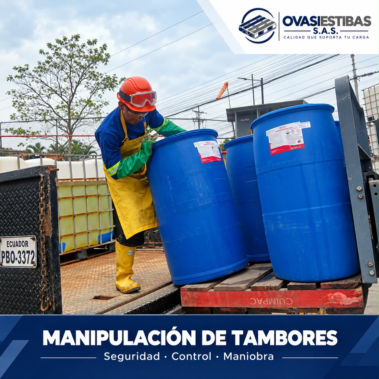 Manipulación controlada de tambores